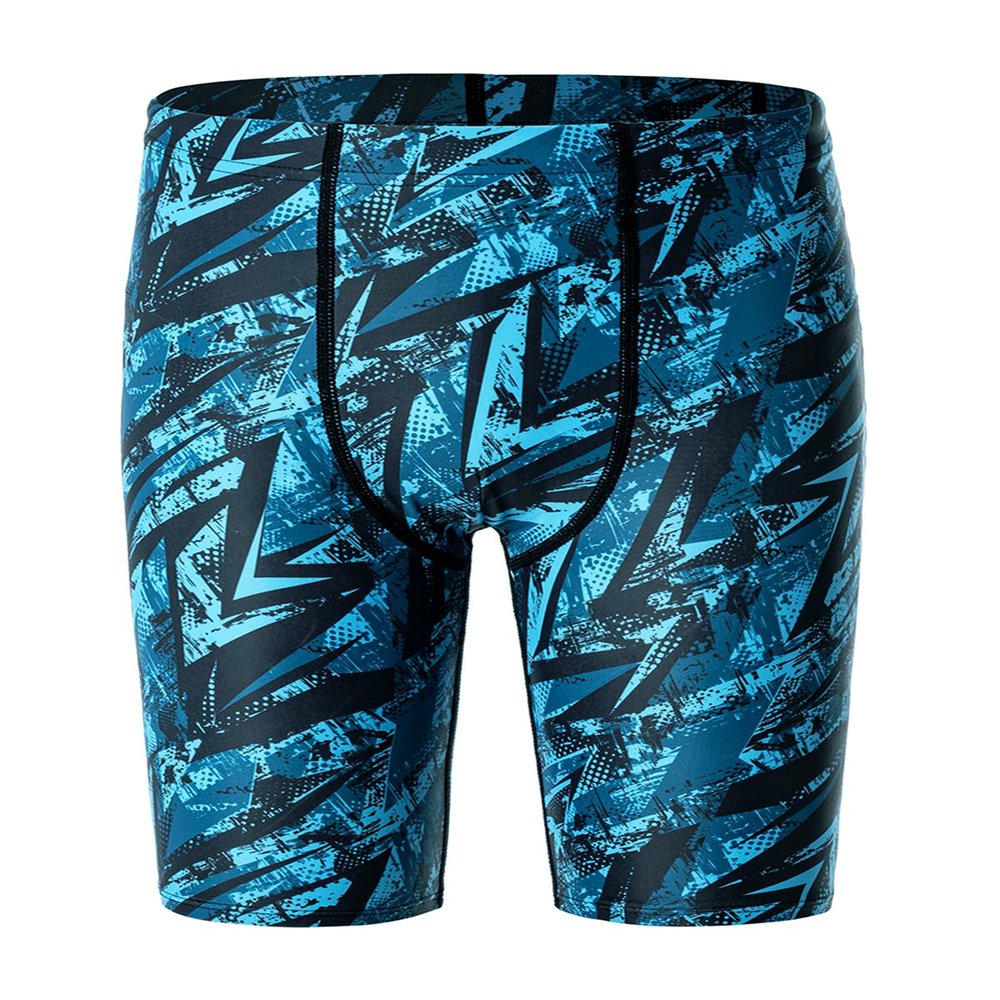 DEVOROPA Boys' Swim Jammers Youth Competitive Swim Team Suit Quick Dry Athletic Swimming Shorts UPF 50+ Abstract D S