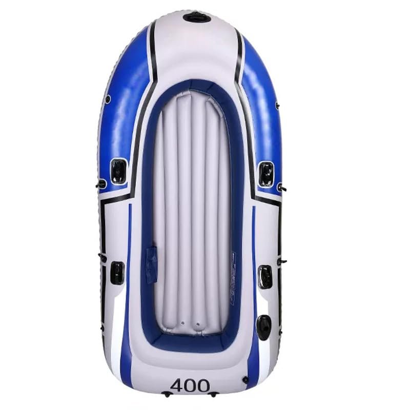 AvimYa Inflatable Fishing Boat, Wear-Resistant Fishing Boat, Outdoor Fishing Boat, PVC Material, Strong and Durable, Independent Air Chamber,White,4 People