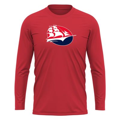 Campus Lab Shippensburg University Adult Men's Sport Long Sleeve Primary Logo, Red, X-Large