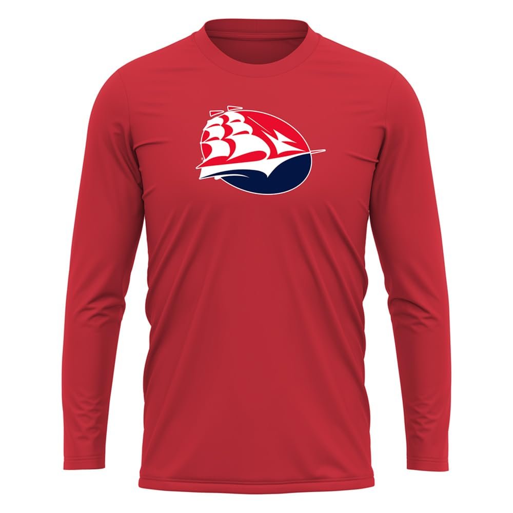 Campus Lab Shippensburg University Adult Men's Sport Long Sleeve Primary Logo, Red, X-Large