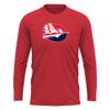 Campus Lab Shippensburg University Adult Men's Sport Long Sleeve Primary Logo, Red, X-Large view 1