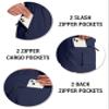SERAMY Mens Hiking Cargo Shorts with 6 Zipper Pockets 9" Quick-Dry Lightweight Short for Golf Casual Fishing Outdoor Work view 3