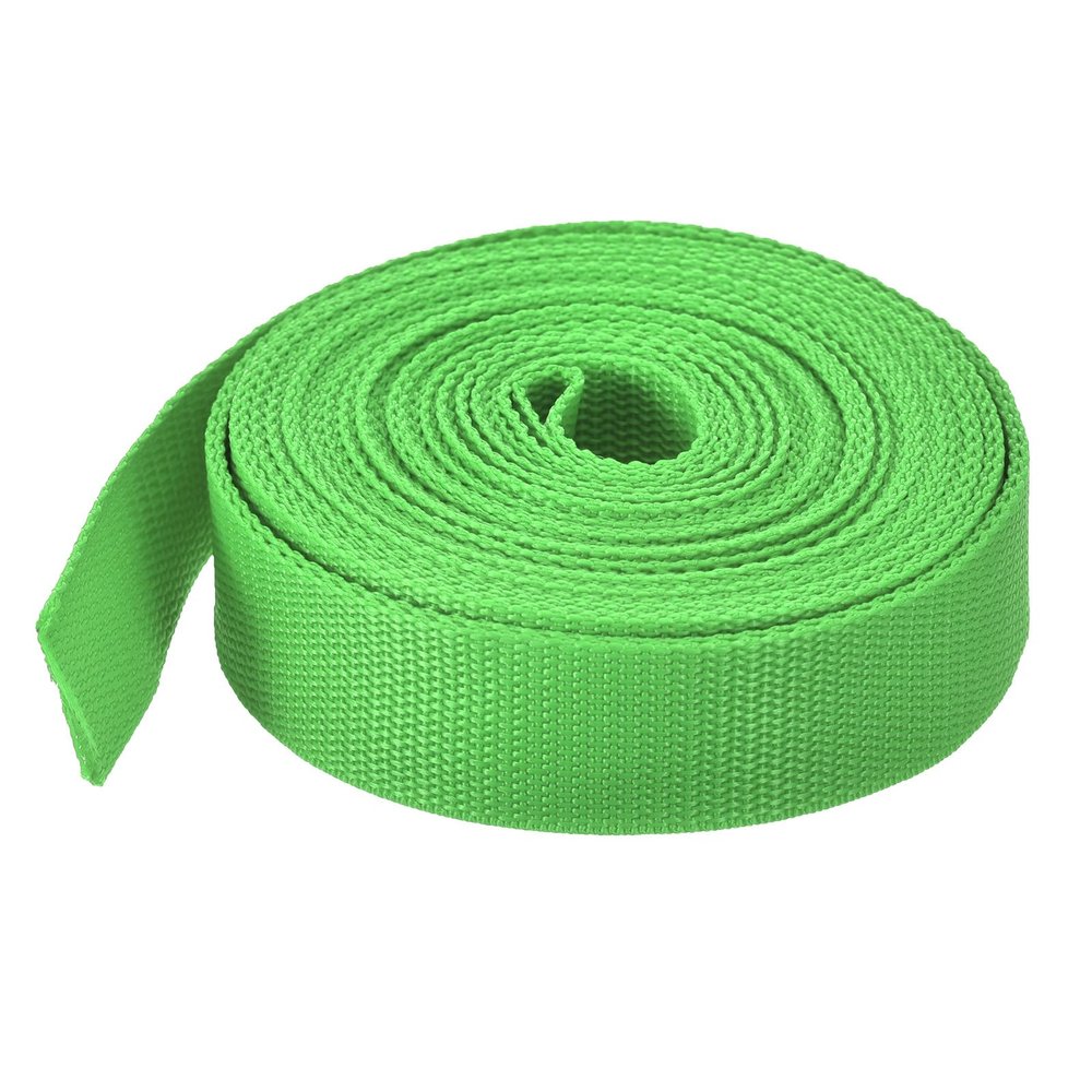 MECCANIXITY Lightweight Polypropylene Webbing Strap 0.8" 10 Yard Backpack Strapping Band Light Green for Outdoor Luggage Cargo Straps