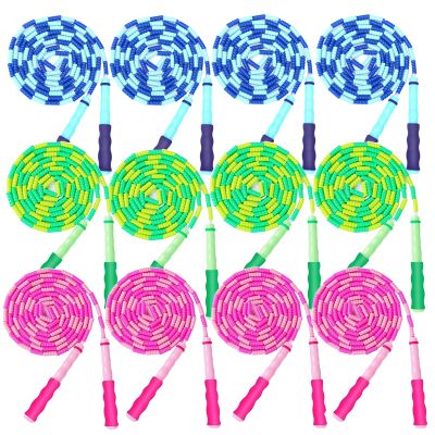 GRAWUN 12 Pack Jump Rope For Kids,Soft Beaded Jump Rope