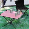 SDMKA Pink Theme Outdoor Folding Table for Camping, Beach & Picnic  Portable, Easy-to-Carry Camping Side Table with Durable Bag for BBQ, Camp Use view 2