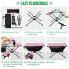 SDMKA Pink Theme Outdoor Folding Table for Camping, Beach & Picnic  Portable, Easy-to-Carry Camping Side Table with Durable Bag for BBQ, Camp Use view 4
