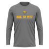 Campus Lab University of Pittsburgh Adult Men's Sport Long Sleeve School Spirit Collegiate, Charcoal, Medium view 1