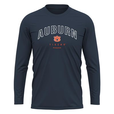Campus Lab au Adult Men's Sport Long Sleeve Curved Name Collegiate, Navy, Medium