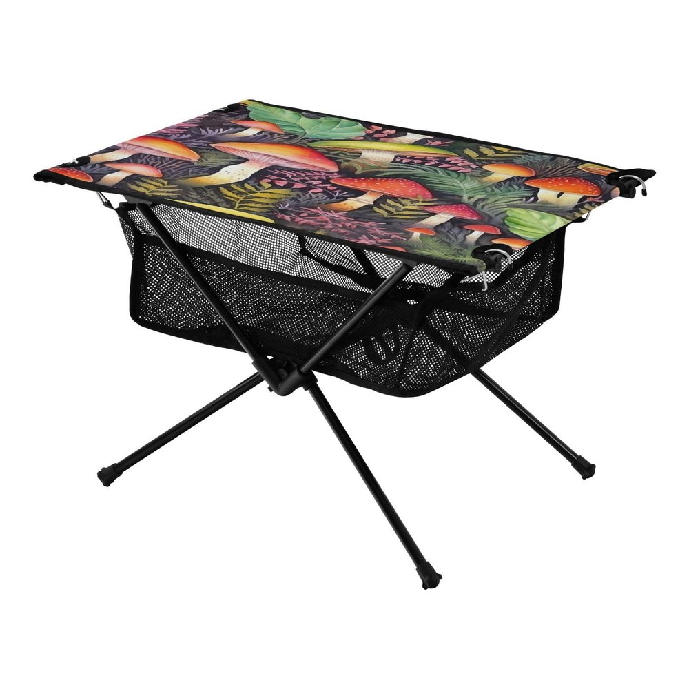SDMKA Mushrooms Outdoor Folding Table for Camping, Beach & Picnic  Portable, Easy-to-Carry Camping Side Table with Durable Bag for BBQ, Camp Use