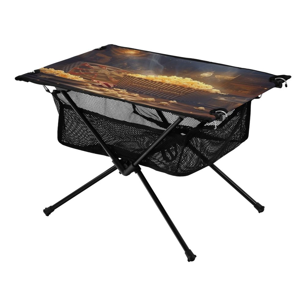 SDMKA Popcorn Cinema Outdoor Folding Table for Camping, Beach & Picnic  Portable, Easy-to-Carry Camping Side Table with Durable Bag for BBQ, Camp Use