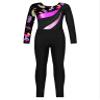 YOOJOO Kids Girls Gymnastics Dance Outfits Long Sleeve Leotard Biketard Jumpsuit with Leggings Pants Set Activewear Leaves 10 Years view 3