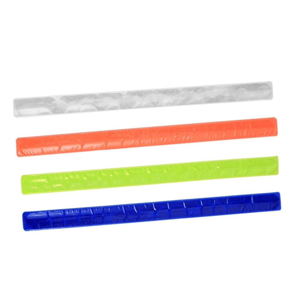 Parliky 8pcs Reflective Slap Bands for Night Running PVC Safety Armbands for Walking Jogging Hiking High Visibility Wrist Bands Randomization