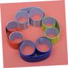 Parliky 8pcs Reflective Slap Bands for Night Running PVC Safety Armbands for Walking Jogging Hiking High Visibility Wrist Bands Randomization view 3