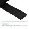 MECCANIXITY Lightweight Polypropylene Webbing Strap 1 1/2" 10 Yard Backpack Strapping Band Black for Outdoor Luggage Cargo Straps view 3