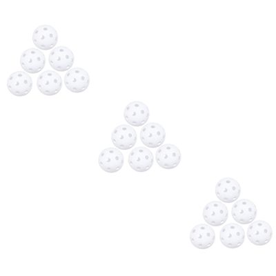 Yardwe 18pcs Hollow Plastic Golf for Indoor and Outdoor Practice Highly Visible and Balanced Flight for Skill Levels