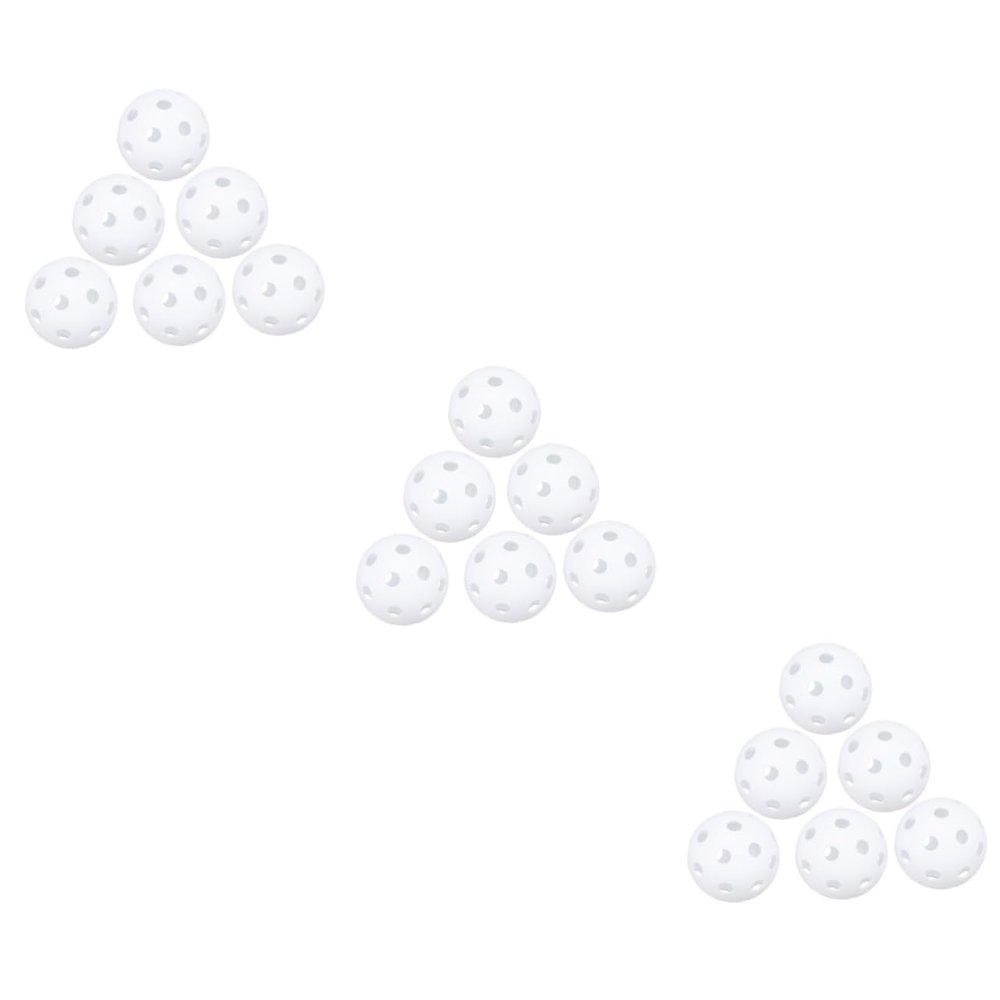 Yardwe 18pcs Hollow Plastic Golf for Indoor and Outdoor Practice Highly Visible and Balanced Flight for Skill Levels