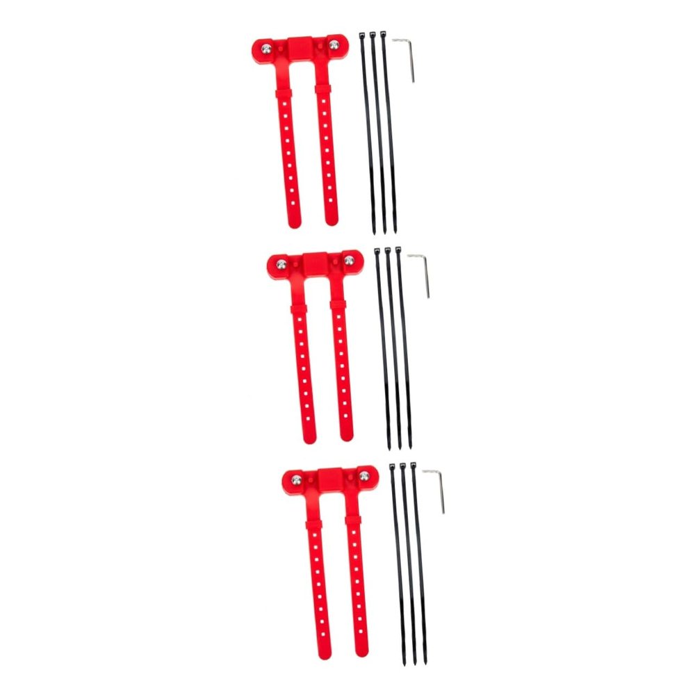 BESPORTBLE 3sets Bike Bottle Holder No-Screw Mount Base and Strap Water Bottle Cage Conversion Holder for and Strollers Easy to Install Red Model