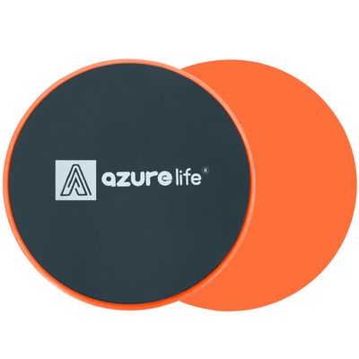 A AZURELIFE Exercise Core Sliders, Dual Sided Exercise Gliding Discs Use on Carpet or Hardwood Floors, Light and Portable, Perfect for Abdominal&Core Workouts