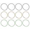 PATIKIL 5.9" Length Wire Keychain Cable, 12 Pack Nylon Coated Stainless Steel 1.5mm Key Ring Loop for Outdoor Hiking Hanging Luggage Tag Keys ID Card, Black Gold Green view 1