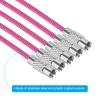 PATIKIL 5.9" Length Wire Keychain Cable, 20 Pack Stainless Steel 2mm Key Ring Loop for Outdoor Hiking Hanging Luggage Tag Keys ID Card, Pink view 4