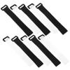 GANAZONO 10pcs Fishing Rod Strap Adjustable Organizer for Fishing Poles Soft Tie Lightweight Portable Black White Each view 1