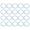 PATIKIL 5.9" Length Wire Keychain Cable, 20 Pack Stainless Steel 2mm Key Ring Loop for Outdoor Hiking Hanging Luggage Tag Keys ID Card, Blue view 1