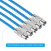 PATIKIL 5.9" Length Wire Keychain Cable, 20 Pack Stainless Steel 2mm Key Ring Loop for Outdoor Hiking Hanging Luggage Tag Keys ID Card, Blue view 4