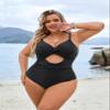 Blooming Jelly Womens Plus Size Bathing Suit Tummy Control One Piece Swimsuit Twist Front Ruched Swimwear (4X-Large,Black) view 3