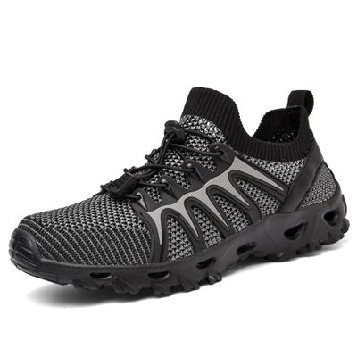 TANGYUGEN Mens Womens Water Shoes Quick Drying Aqua Beach Shoes Water Hiking Shoes for Swimming Fishing Kayaking Dark Grey Size 14.5 Women/13 Men