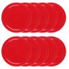 10 Pcs Air Hockey Pucks, 2.5 Inch Air Hockey Puck Set for Air Hockey Table, Red Home Air Hockey Heavy Replacement Pucks Parts Set for Game Tables Accessories, for Air Hockey Paddles and Pucks view 1