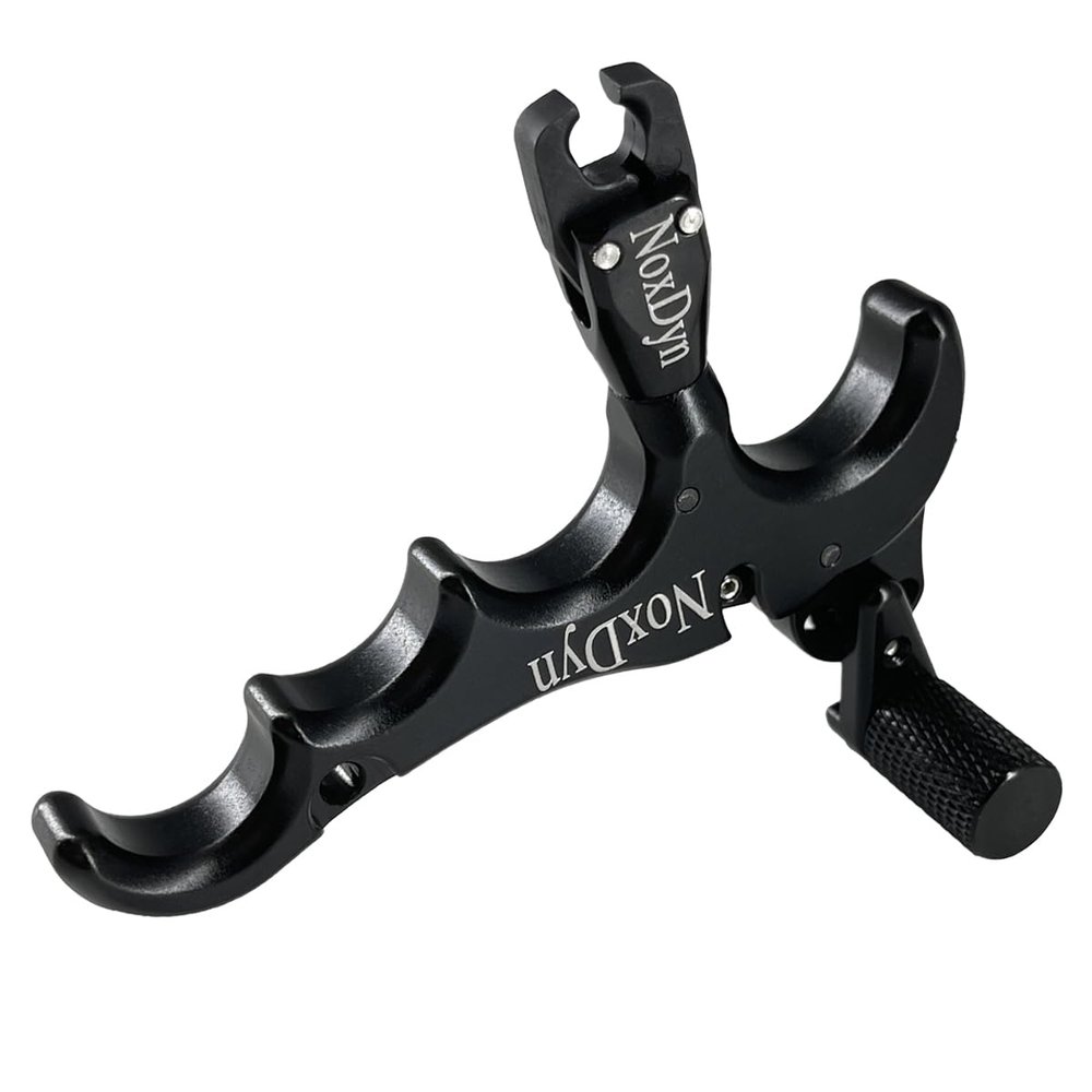 NoxDyn Bow Release for Compound Bow, 4-Finger Archery Release 360 Rotatable Thumb Release for Compound Bow Black