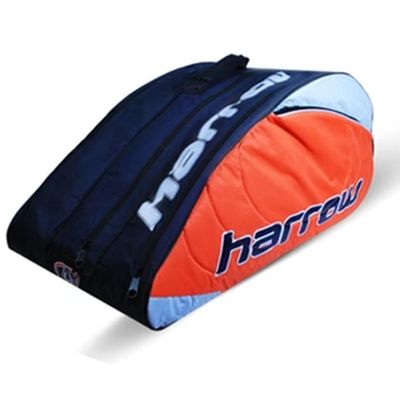 Harrow Pro Racquet Shoulder Bag, Padded Tennis, Squash, Pickleball & Padel Bag (Red/Blue)