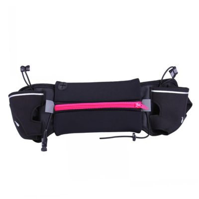 SUPVOX Sports Water Bottle Cycling Jogging Waist Bag Running Pouch Belt Bum Bag 2 Water Bottles Fits 4-6 Inch Phone Rose Red