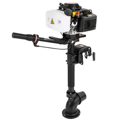 4-Stroke 4HP Outboard Motor, Outboard Motor Jet Pump Boat Engine, 55CC Heavy Duty Wind Cooling System Short Shaft Fishing Boat Engine, for Inflatable Kayak Dinghy Canoe Small Boat
