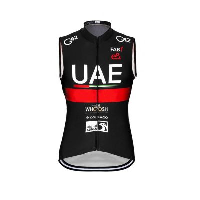 SGCIKER 2023 Mens World Tour Pro Team UAE Black Cycling WindVest,Windbreaker Bike Gilet Windproof MTB Sleeveless Clothing (5XL)
