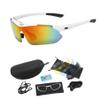 UQKY Retro Round Sunglasses for Men and Women, Polarized Lens,UV Protection Wayfarer Style Sunglasses Frames with Metal Temple (White black) view 1