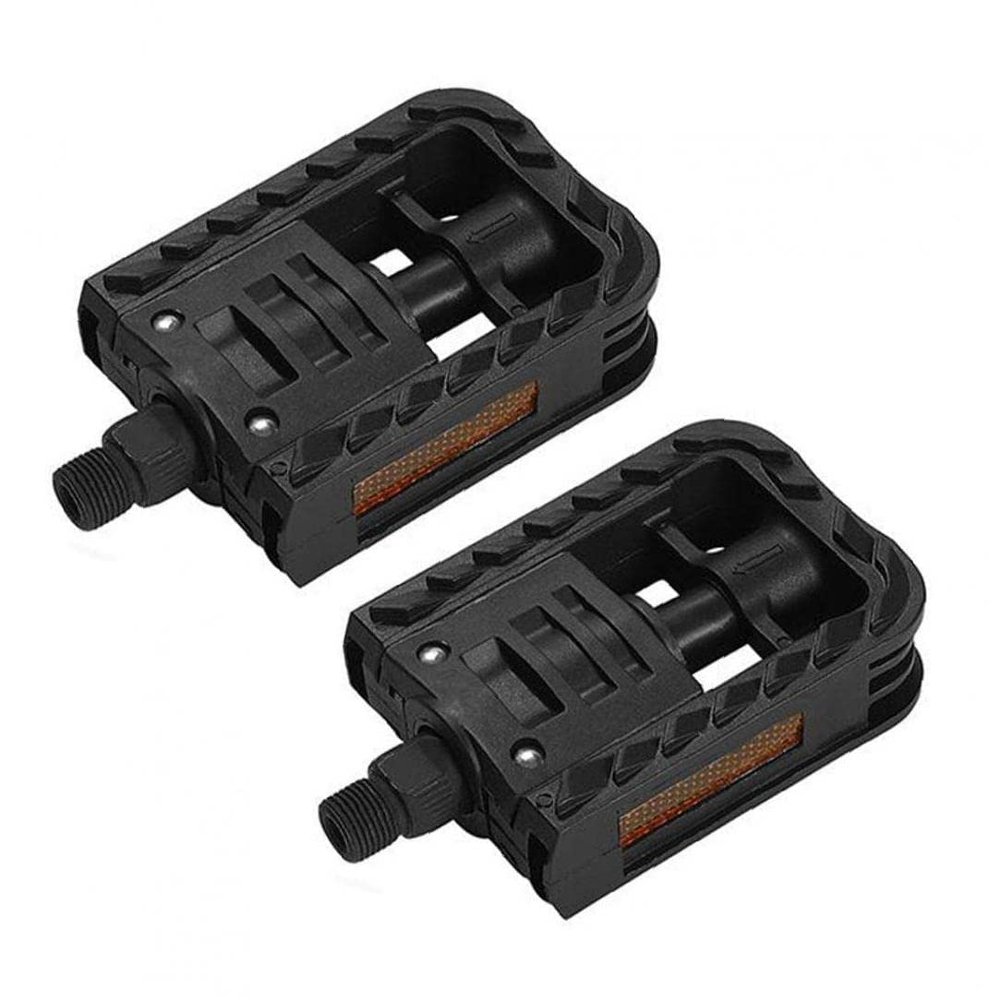 Bicycle Cycling Bike Pedals, Nylon Fiber, Aluminum Antiskid Durable Mountain Bike Pedals Road Bike Hybrid Pedals anti-slip and reflectors, suitable for all bicycle types, Strong Bike Pedals Mountain B