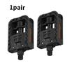 Bicycle Cycling Bike Pedals, Nylon Fiber, Aluminum Antiskid Durable Mountain Bike Pedals Road Bike Hybrid Pedals anti-slip and reflectors, suitable for all bicycle types, Strong Bike Pedals Mountain B view 3