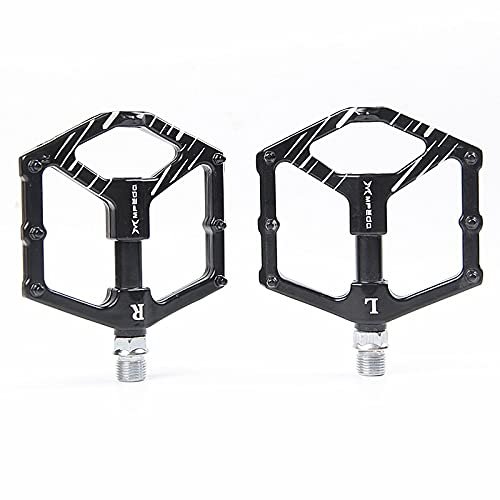 Bicycle Cycling Bike Pedals, Nylon Fiber, Aluminum Antiskid Durable Mountain Bike Pedals Road Bike Hybrid Pedals Anti-Slip and reflectors, Suitable for All Bicycle Types, Bicycle Pedal Aluminum Alloy