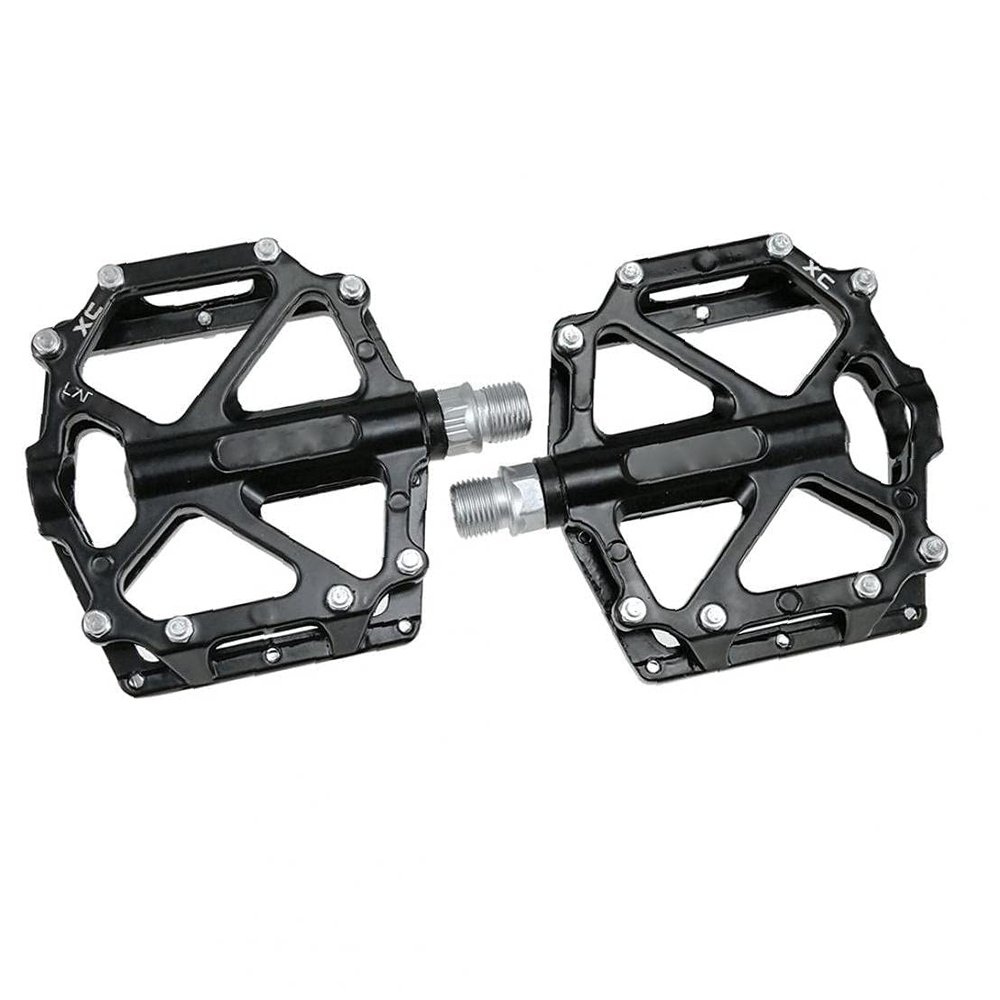 Bicycle Cycling Bike Pedals, Nylon Fiber, Aluminum Antiskid Durable Mountain Bike Pedals Road Bike Hybrid Pedals anti-slip and reflectors, suitable for all bicycle types, Bicycle Pedals Anti Slip Plat
