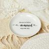 Personalized Bride Groom Jewelry Holder Ceramic Ring Dish Custom Couples Names & Wedding Date Couple Jewelry Tray Wedding Marriage Gift Trinket Dish for Earrings Rings Bracelet Key Bowl 4" view 4