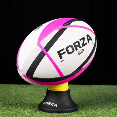 FORZA Mini Rugby Balls | Available in Packs of 1/3/25 | Suitable for Junior Rugby (Pink, Pack of 25)
