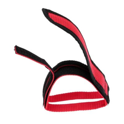SUPVOX Anti-Slip Toe Clip Pedals with Straps Lightweight Cycling Foot Straps for Mountain and Road Bikes Durable Material for Secure Footing Red Color