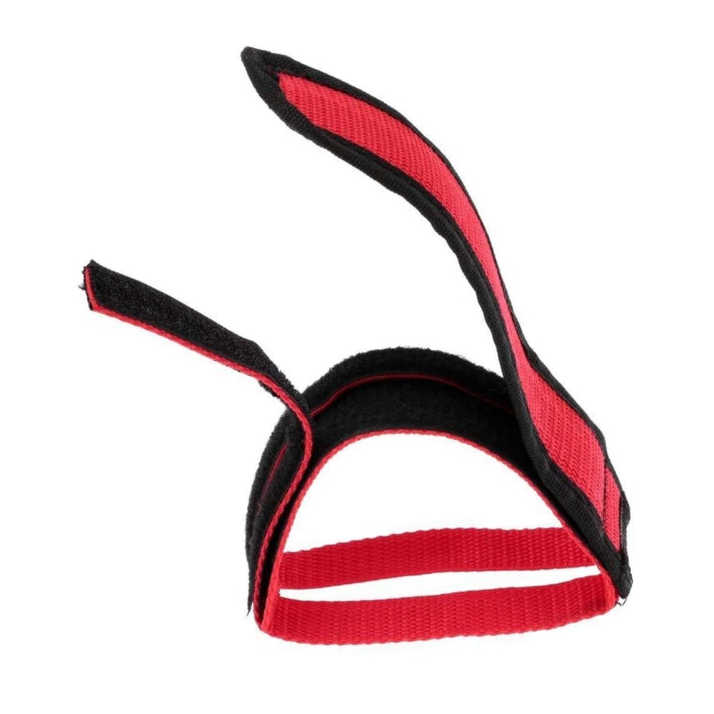 SUPVOX Anti-Slip Toe Clip Pedals with Straps Lightweight Cycling Foot Straps for Mountain and Road Bikes Durable Material for Secure Footing Red Color