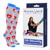 Nurse Yard Compression Socks for Nurses - Women & Men - 20-30mmHg Graduated Compression, Zero-Toe Compression, For Medical Staff, Nursing, Athletic Support Such As Running, Cycling, Hiking - 1 Pair