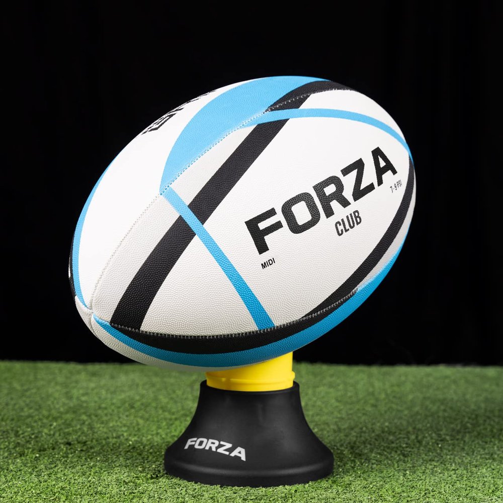 FORZA Mini Rugby Balls | Available in Packs of 1/3/25 | Suitable for Junior Rugby (Blue, Pack of 25)