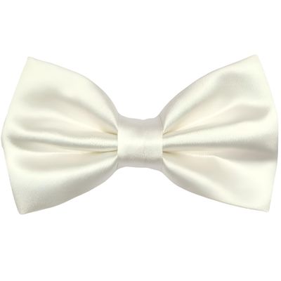 ZEYMINER Men Satin Bow Tie, Formal Tuxedo Suit Bowtie, Wedding Bow Tie, Children,Baby Boys & for Adults Adjustable Bowtie (ivory, S - (babies, toddlers))