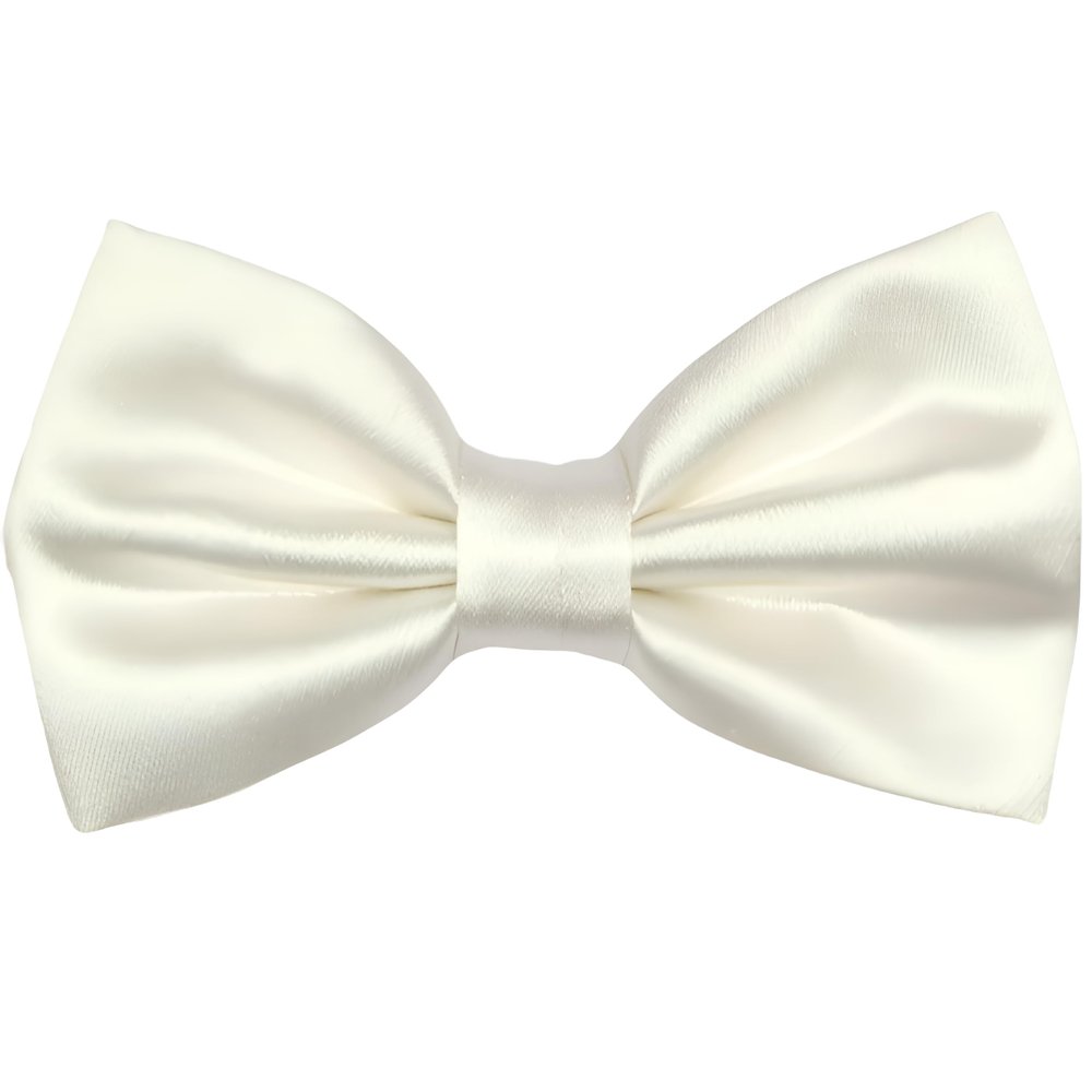 ZEYMINER Men Satin Bow Tie, Formal Tuxedo Suit Bowtie, Wedding Bow Tie, Children,Baby Boys & for Adults Adjustable Bowtie (ivory, S - (babies, toddlers))