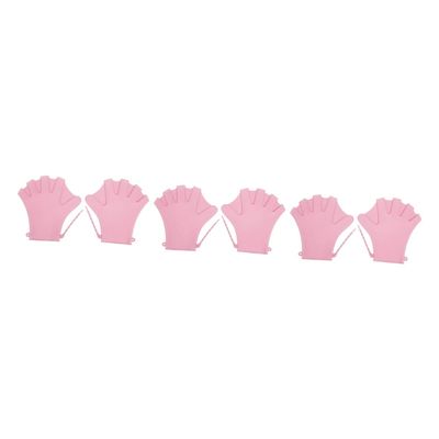 GANAZONO 3pairs Silicone Swim Paddles Gloves Lap Swimming Paddles for Men Women Diving Gloves
