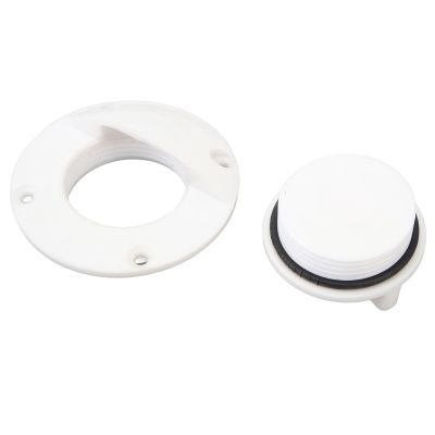 TRISAR Boat Drain Plug, White, Nylon, Easy Install, Excellent Sealing, Wide Application